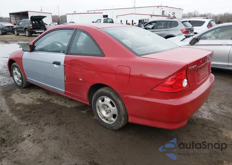2005 Honda Civic Vp из США, поврежденный, VIN 1HGEM22165L018411
